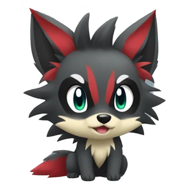 Chibi Zorua-Zoroark-Mightyena sticker