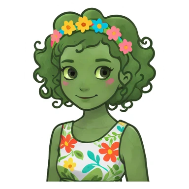 Curly girl sticker