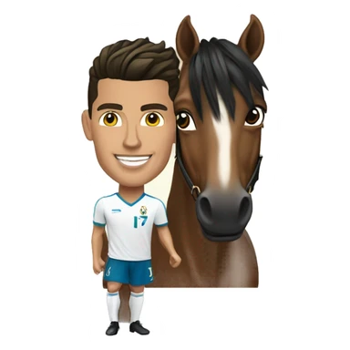 cristiano ronaldo a cheval  sticker