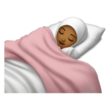 Hijabi-woman-sleeping-inside-bed sticker