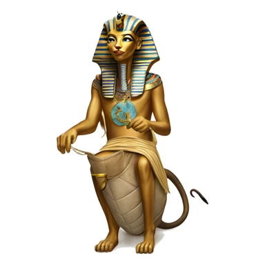 king tut RIDING INSIDE of a kangaroos pouch sticker