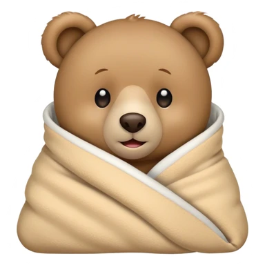 teddy bear cozy in blanket facetime call sticker
