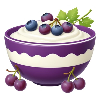 yoghurt bowl with grapes and blueberries sticker
