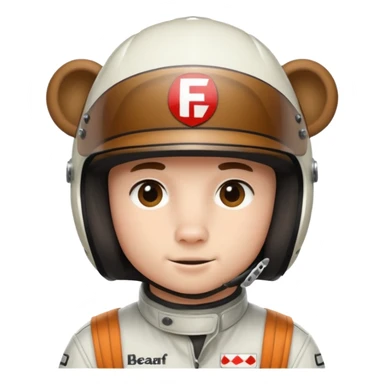 f1 driver white bear sticker