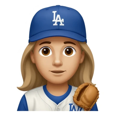 Dodger fan #1 (longer hair) sticker