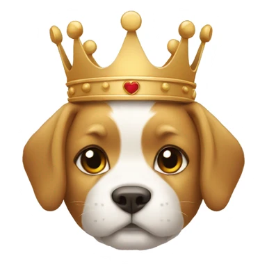 Un chat avec une couronne an chien sticker