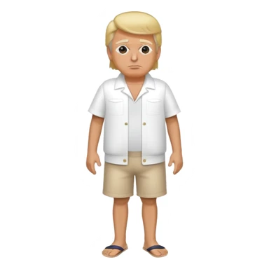 full body Trump standing in beach outfit sticker