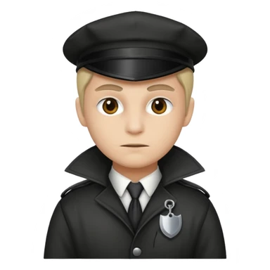 Person wearing a criminal costume sticker