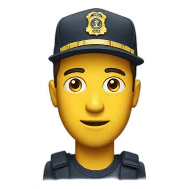 man with yellow "FBI" letters on his cap sticker