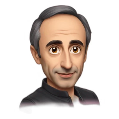 Éric zemmour avec un sere tête d'oreille de chats roses sticker