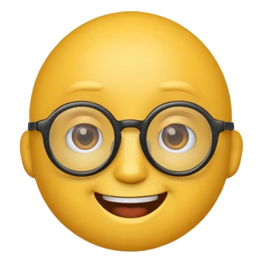 An emoji head with glasses based on the provided photo, variation 2. sticker