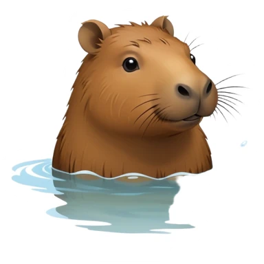 Capybara in the water sticker