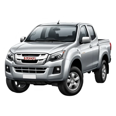 silver izuzu dmax  sticker