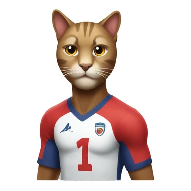 Footballer  cat strong sticker