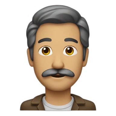 A Gulf man with a mustache and beard sticker