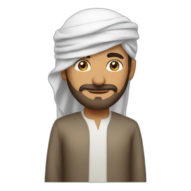 Arab man fell lonely sticker