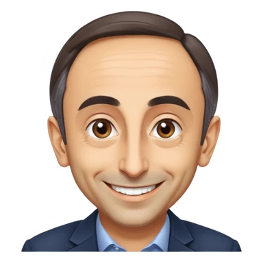 portrait of Eric Zemmour, smiling sticker