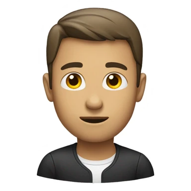 A person who thinks looks to the left side and partially forward. sticker