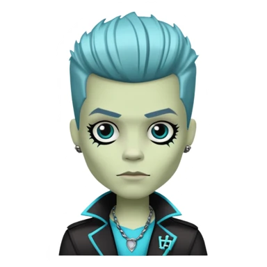 Frankie stein monster high doll boy with 5-o-clock shadow  sticker
