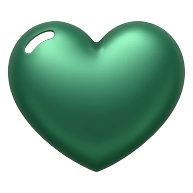 heart with a metallic green finish sticker