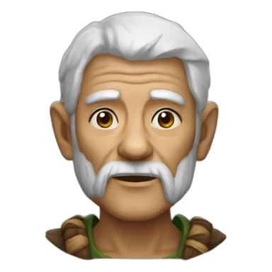 old human druid sticker