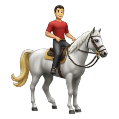 Cristiano sur un cheval  sticker