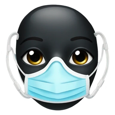 Black swan wearing a CPAP mask sticker