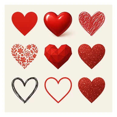 show more heart style sticker