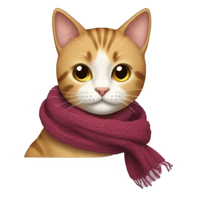 Cat with a scarf sticker