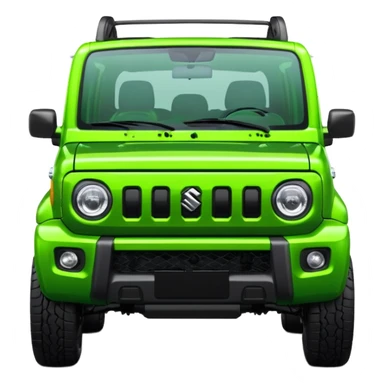 neong green suzuki jimny 2025 frontal angle sticker