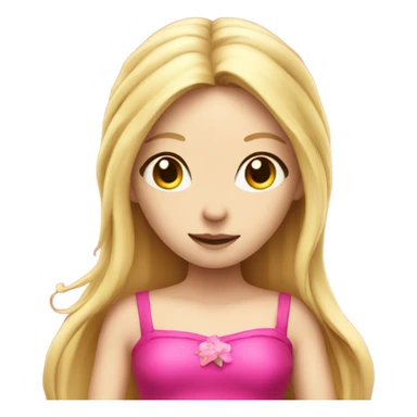 Fairy with a want and a hot pink dress on with long blond hair and pale skin  sticker