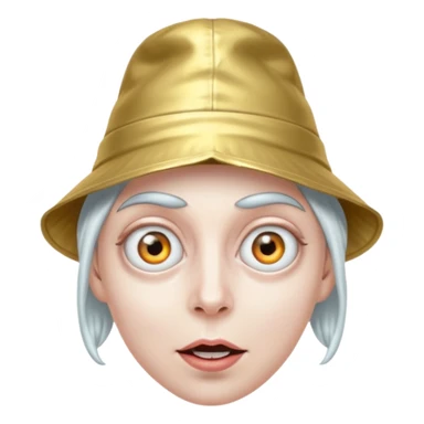 foil hat crazy eye sticker