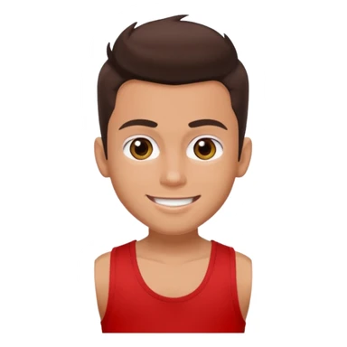 Bratz Boyz Dylan hazel eyes, dark brown hair, red tank top sticker