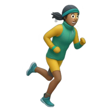 winter running in a snowstorm sticker