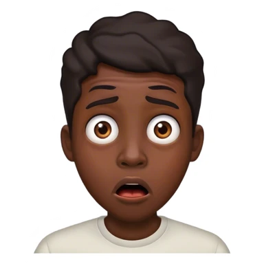 Black person shocked surprised  sticker