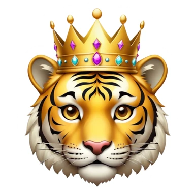tiger face with crown VIP for Twitch emote sticker