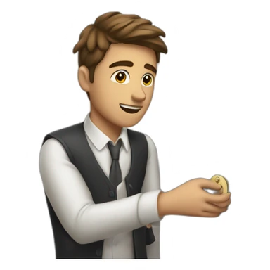 classy 20 years old man struggling to get a key into a lock sticker