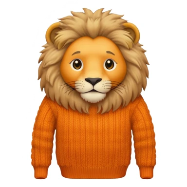 lion wearing  jumper sticker
