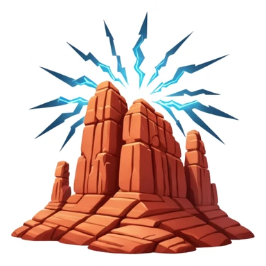create a red rock style thunder sticker