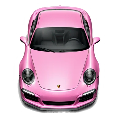 New Porsche 911 pink from front sticker