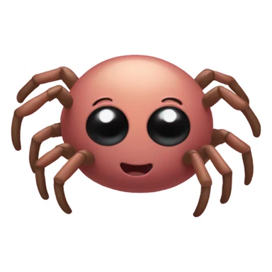 a pink spider poop emoji sticker