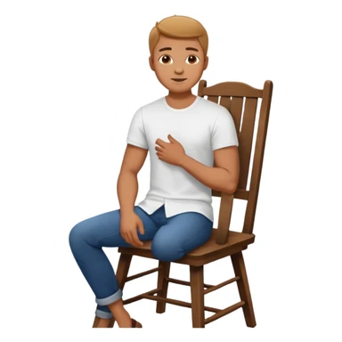 man on chair  style photosession sticker