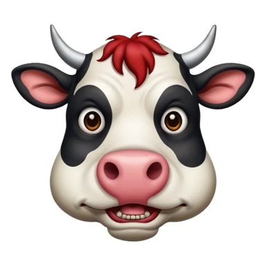tattooed-scary-looking-cow-with-heavy-face-tattoes sticker