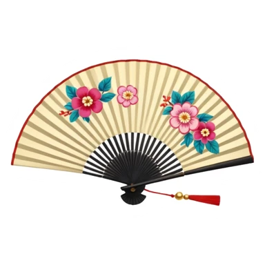 Japanese hand fan sticker