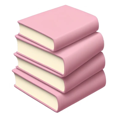 stack of light pink thin books sticker