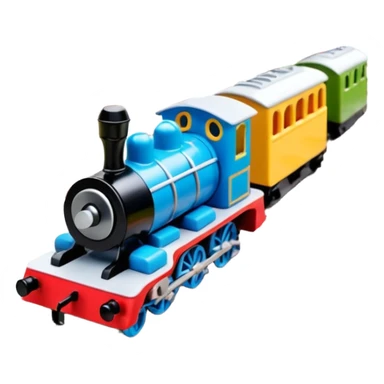 Toy Trains in a railway track  sticker