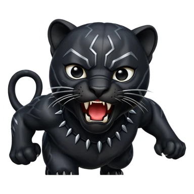 A black panther roaring. (Dangerous) sticker