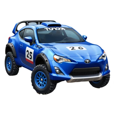 Sexy glossy dark blue 2025 Toyota 86 off road rally car  sticker