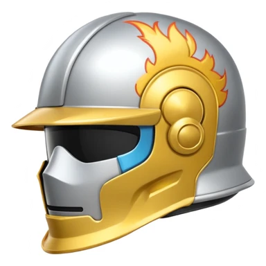 a simple silver platebody, very light silver, no gold, matching the lighter silver helmet style, emoji style sticker