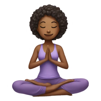 girl doing yoga sticker